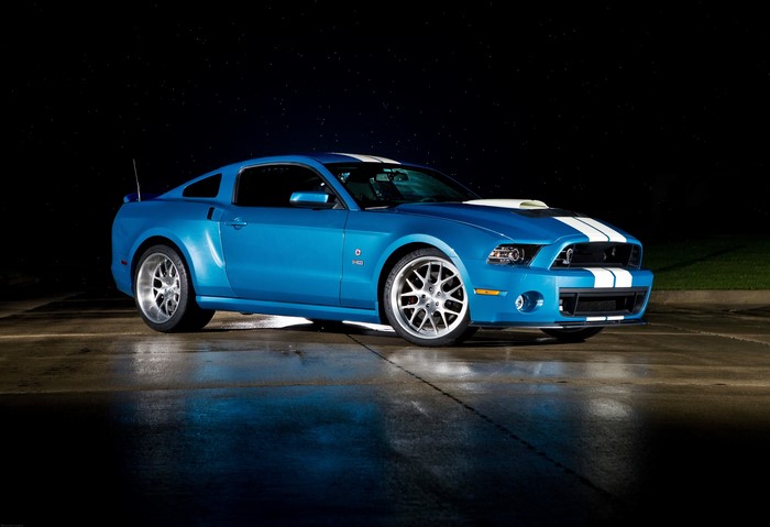 Blue 2013 Shelby GT500 Cobra Mustang
