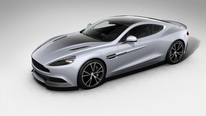 Silver Aston Martin Vanquish Centenary Coupe