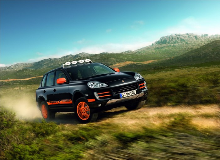 Black 2010 Porsche Cayenne S Transsyberia off-road