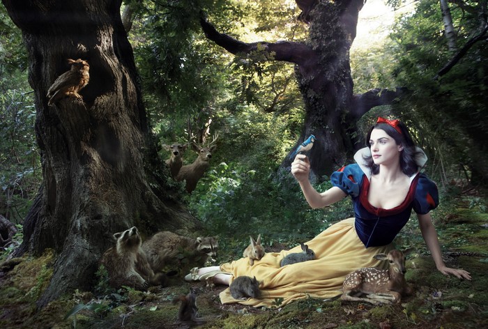 Snow White Surrounded by Forest Animals