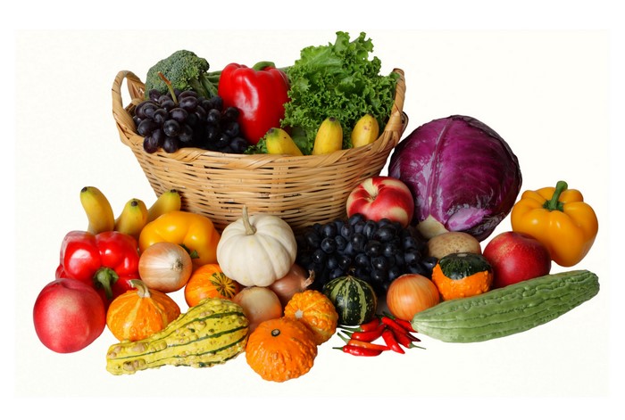 Vegetables in a wicker basket