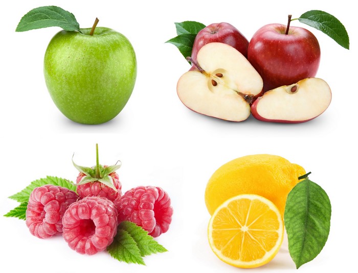 4K Fruit: Apples, Raspberry, Lemons