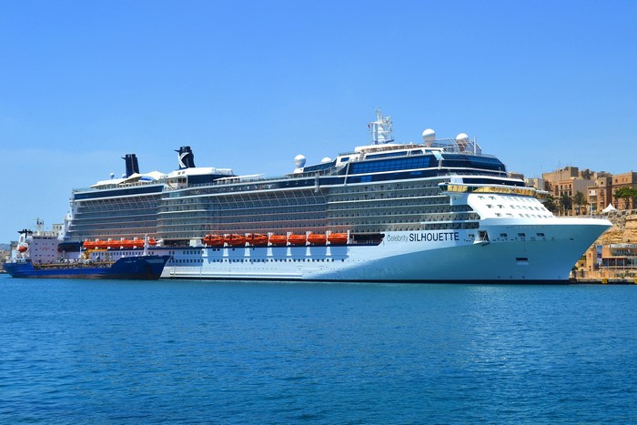 Celebrity Silhouette Cruise Liner docked at port