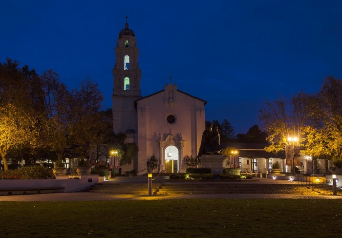Saint Mary's College of California at night