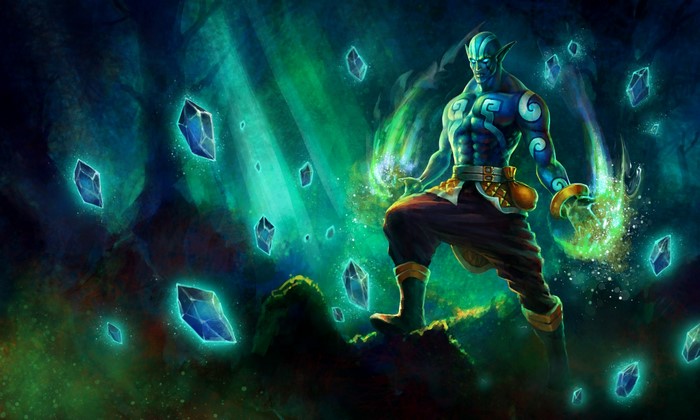 Ryze from League of Legends casting magic