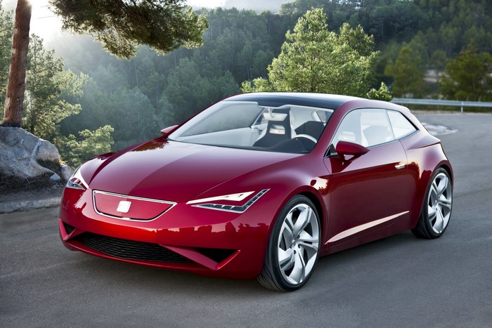 Red Seat IBE concept car on a road