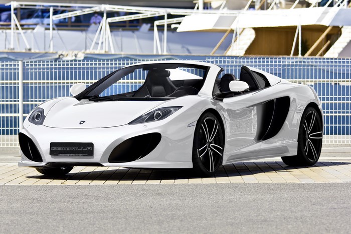 4K Gemballa GT Spider 12C McLaren White Luxury Cabriolet