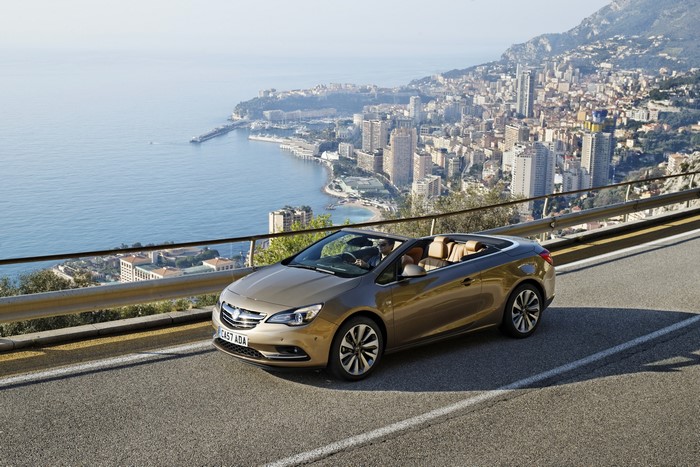 Vauxhall Cascada Cabriolet driving on a coastal road