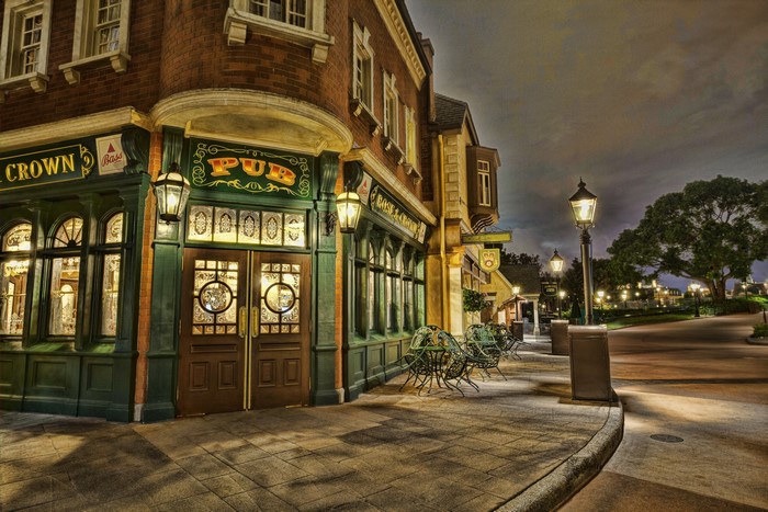 The Crown Pub at Night