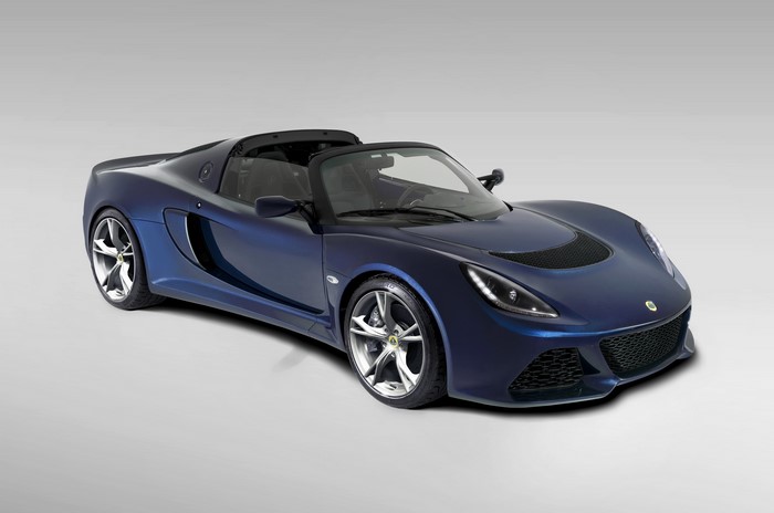 Blue 2012 Lotus Exige S Roadster Cabriolet