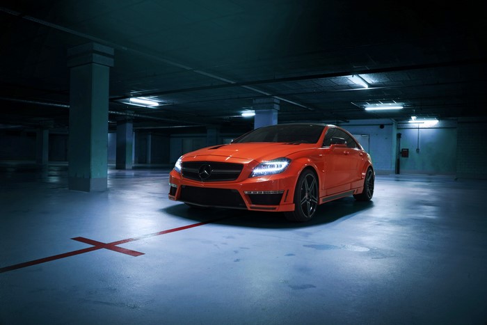 Orange 2013 Mercedes-Benz CLS63 C218 AMG Stealth