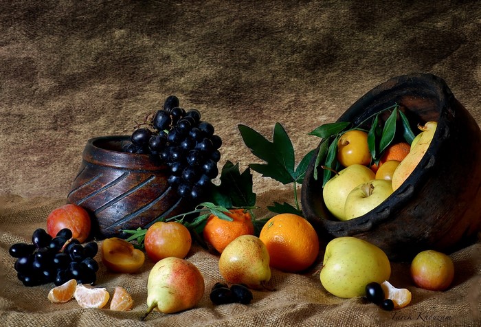 Still-life with Grapes, Pears, Apples, and Oranges