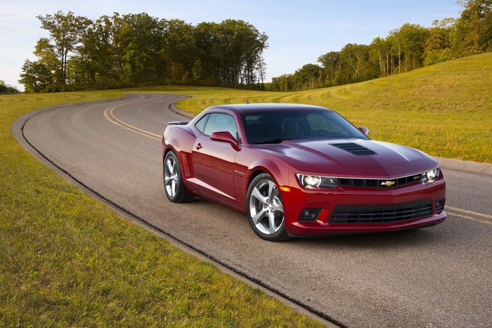 Red Chevrolet Camaro SS on a Winding Road