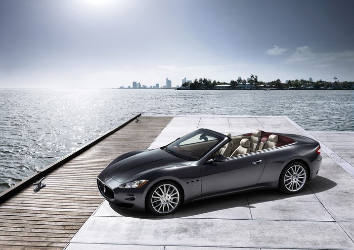 Maserati GranCabrio Convertible on a Dock