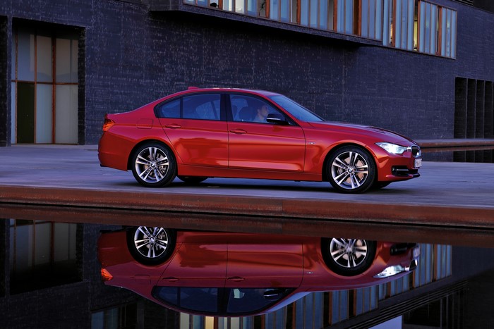 Red BMW 3 Series F30 Sedan