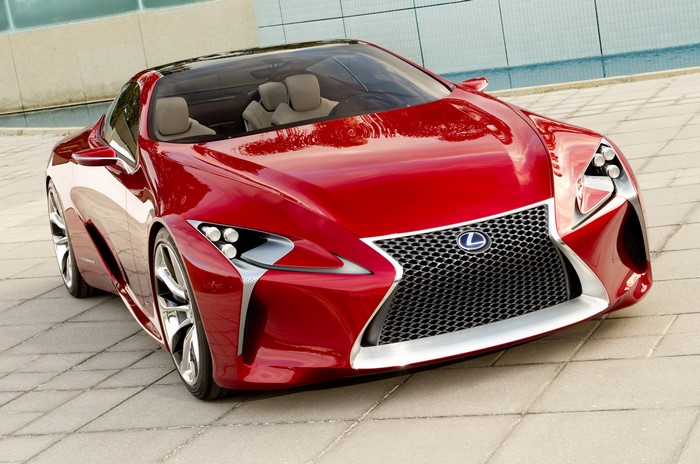Red 2012 Lexus LF-LC Concept Car