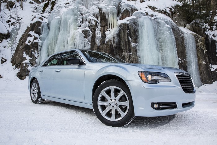 2013 Chrysler 300 in a snowy landscape with ice formations