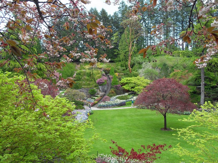 Butchart Gardens Victoria Canada Spring Bloom