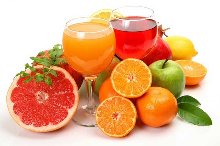 Juice and Citrus Fruits with Stemware