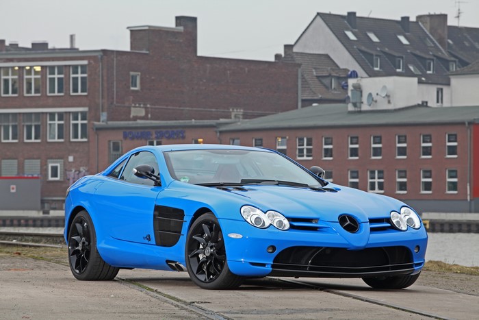 Blue Mercedes-Benz McLaren SLR