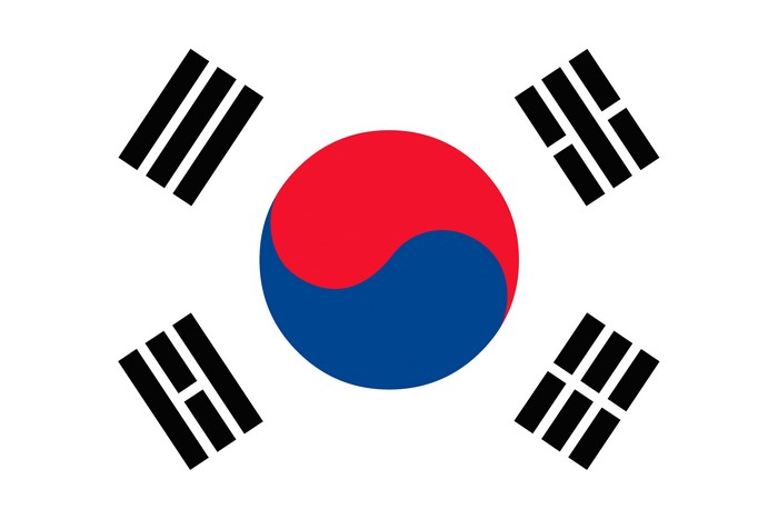 4K South Korea National Flag