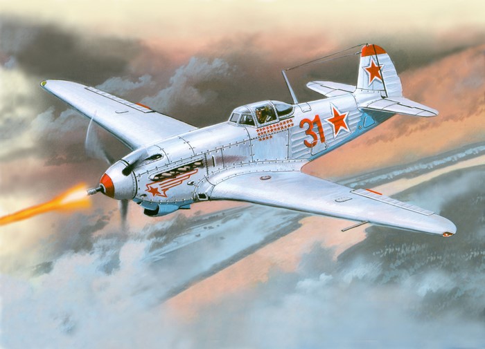 Yak-9K Airplane Firing Machine Guns