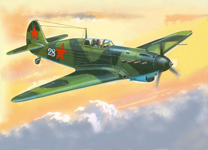 Yak-7A Airplane in Flight