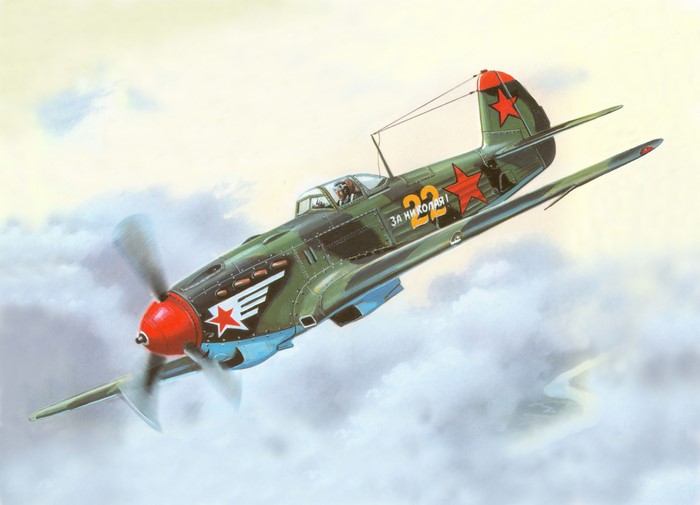 Yak-9 Airplane in flight