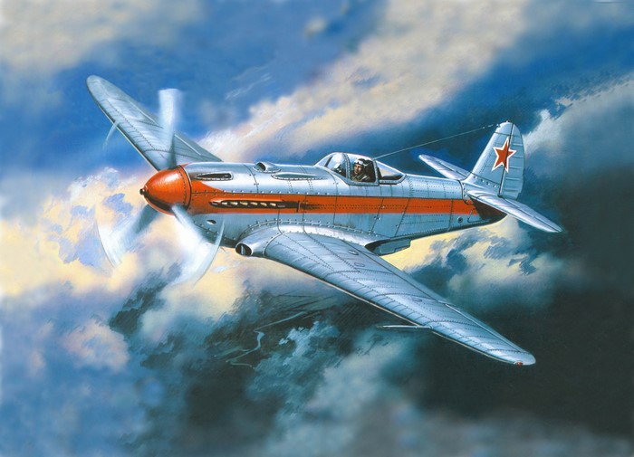 Soviet fighter plane in flight