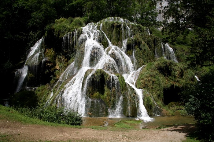 Cascades des Tufs waterfall in Franche-Comte, France