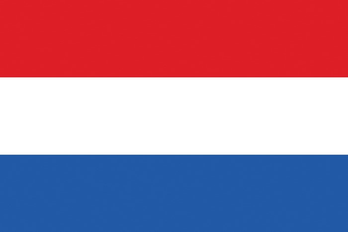 4K Netherlands Flag with Red White Blue Stripes