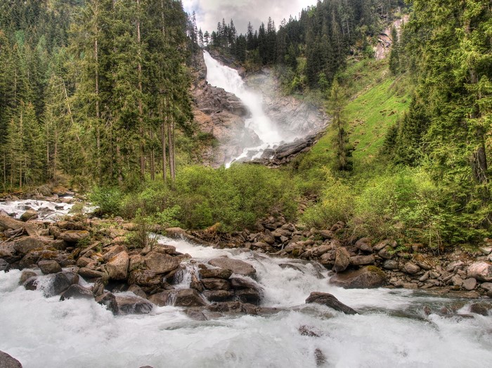 Krimml Waterfalls in Hohe Tauern National Park, Austria