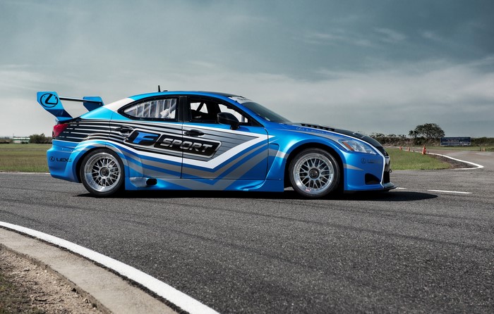 Lexus IS-F V8 Superstar race car on asphalt track