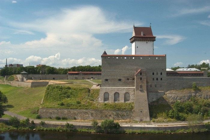 Narva Castle and Hermann Castle in Estonia
