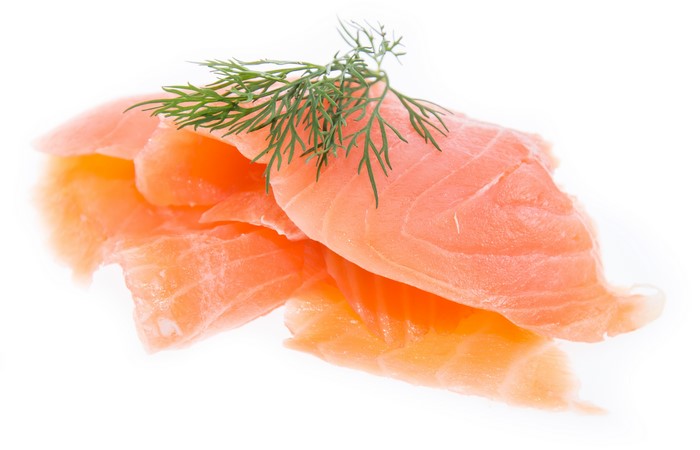 Smoked Salmon Slices with Dill