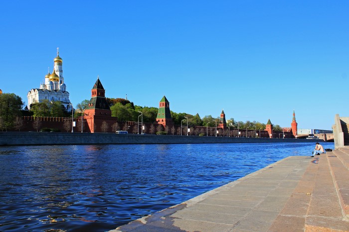 Moscow Kremlin and Moskva River in Russia