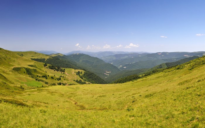 Scenery of the Carpathian Mountains in Ukraine