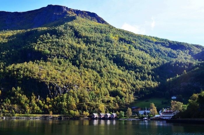 Norway Scenery with Mountains and Fjord
