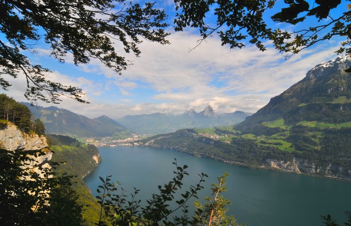 Lake and mountains in Engelberg, Switzerland