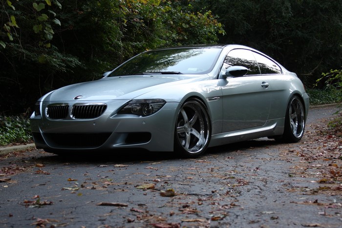 Silver BMW M6 E63 Coupe in Autumn