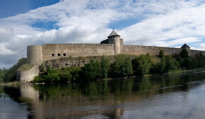 Ivangorod Fortress on the Narva River, Russia