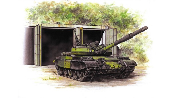 T-62 tank painting art