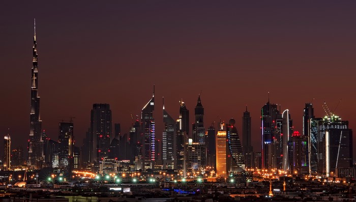 Dubai Skyline at Night