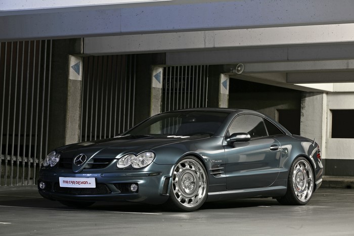 Mercedes-Benz SL65 AMG parked in a garage