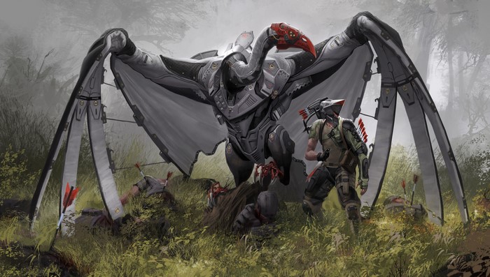 4K Technics Fantasy Robot Bird Warrior