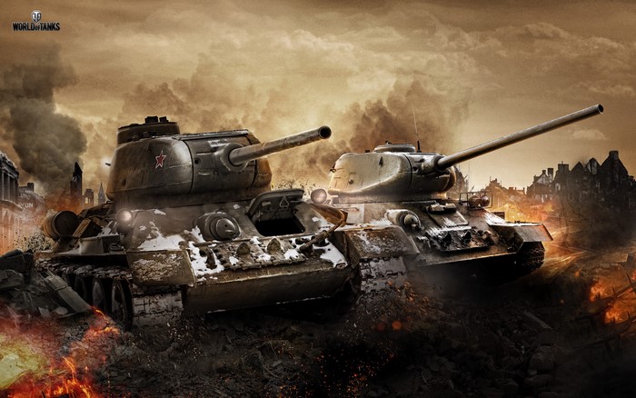 World of Tanks T-34 Tanks in Battle