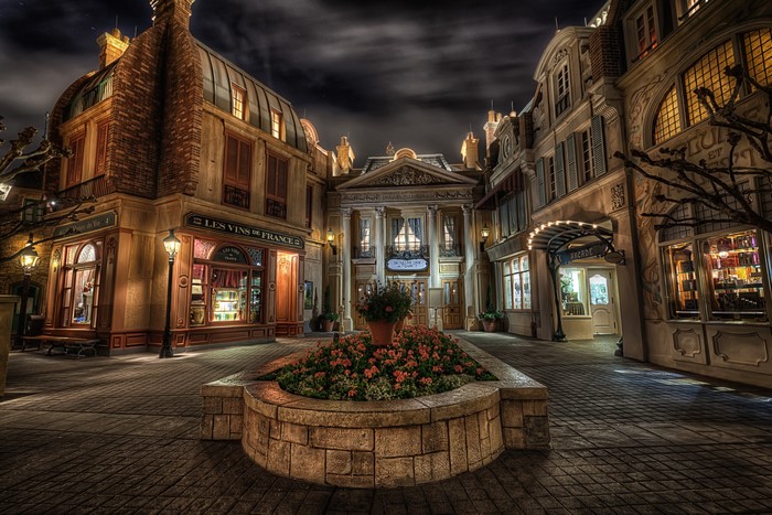 France Pavilion at Night, Disneyland