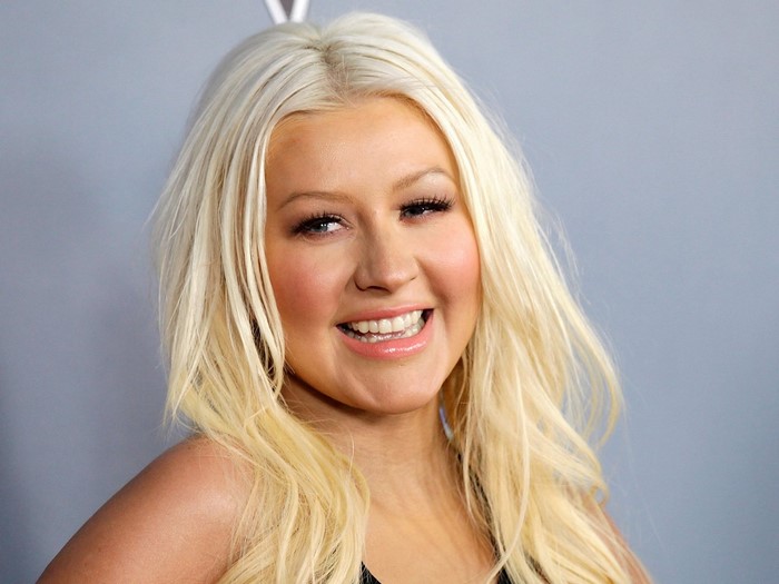 Christina Aguilera smiling