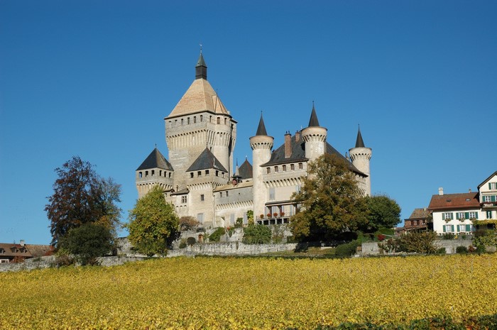 Château de Vufflens, Switzerland, with vineyard