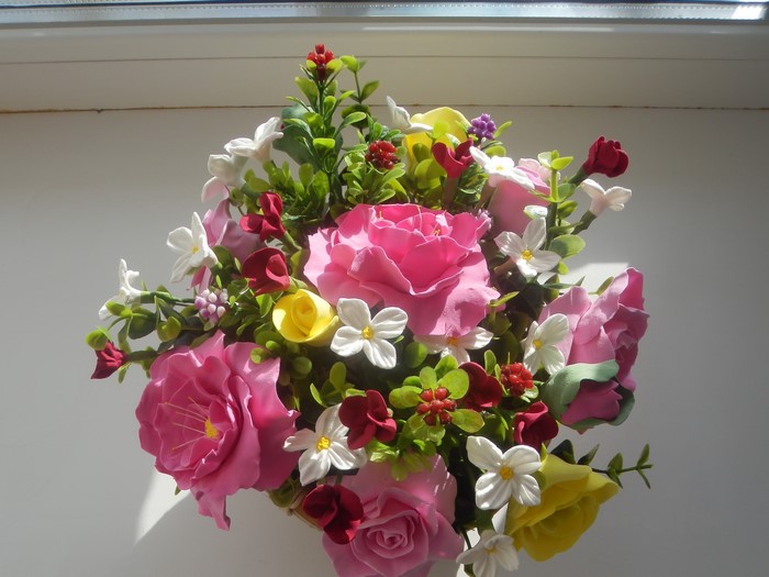Bouquet of artificial flowers